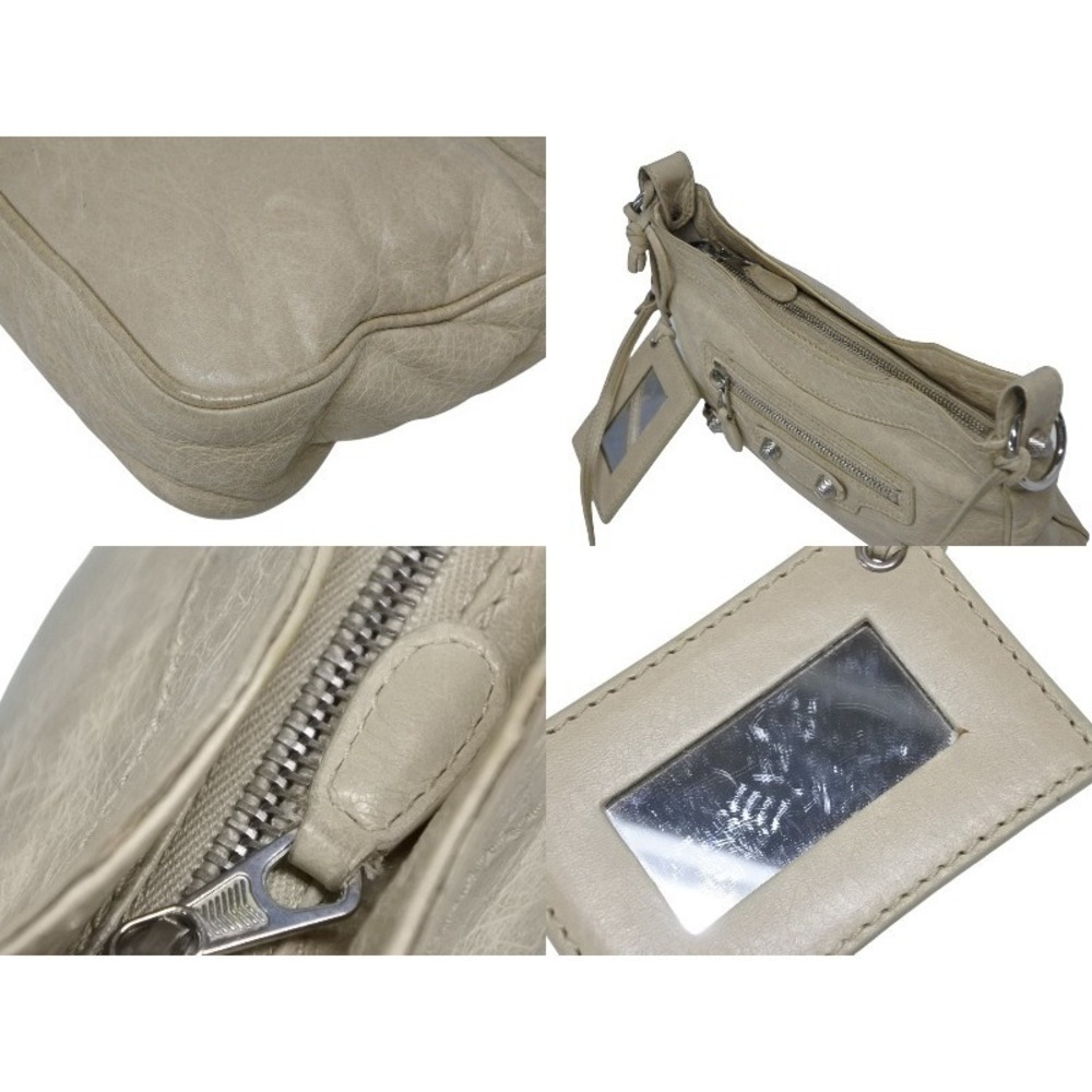 BALENCIAGA Classic The Hip Shoulder Bag Beige Tan Leather - Picture 8 of 10